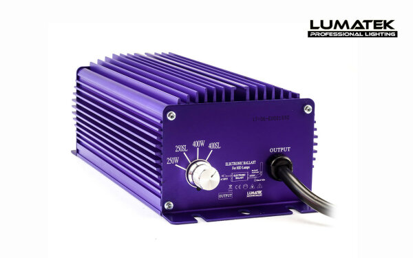 AMAZON - Vorschaltgerät Lumatek 400 W, elektronisch, 4-Stufen regelbar, mit IEC-Connecto