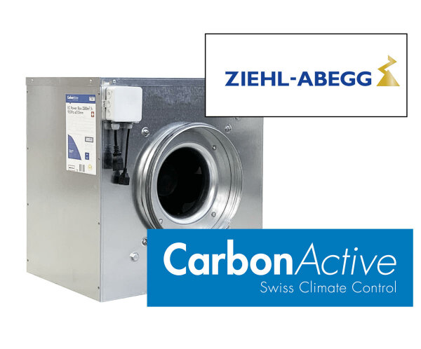 CarbonActive EC ZA Power Box 5500m3/h, 1200Pa, ø 400 mm