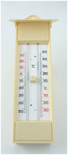 Mini-Max Thermometer mit Resettaste, Kunststoff