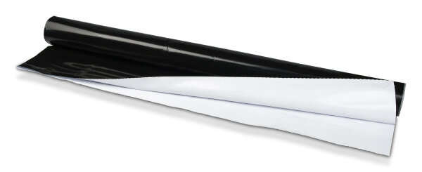 groflective Folie, Schwarz-Weiß, pro lfm (25 m/Rolle), 1 m x 2 m x 0,07 mm