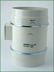 S&P Rohrventilator TD 800/200, halbradial, 800 m³/h, für 200 mm Rohr, ABS-Kunst