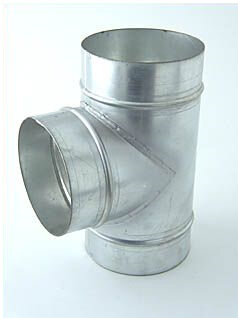 Ventilution T-Stück, Metall, für ø 125 mm
