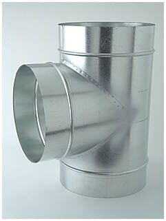 Ventilution T-Stück, Metall, für ø 250 mm