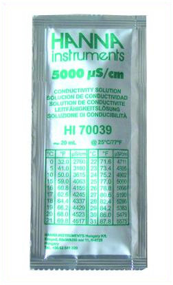 EC-Eichlösung für Hanna Primo 4 und Pronto, 5000 µS/cm, 20 ml