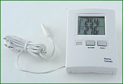 Digitales Thermometer, inkl. 3 m Kabel, 2 Messpunkte