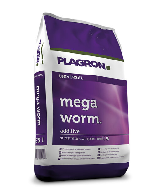 Plagron Mega Worm, natürlicher Stickstofflieferant, fein gesiebt, 25  L