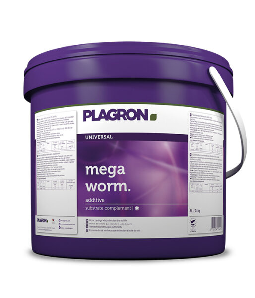 Plagron Mega Worm, natürlicher Stickstofflieferant, fein gesiebt, 5  L