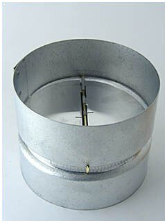 Rückschlagklappe, Metall, für ø 125 mm