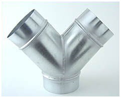 Ventilution Y-Stück, Metall, für ø 125 mm