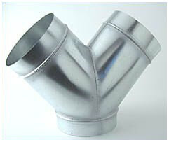 Ventilution Y-Stück, Metall, für ø 200 mm