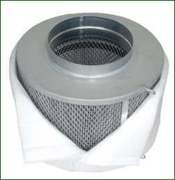 CarbonActive Aktivkohlefilter ProLine 1000 m³/h, ø 430 mm, H = 280 mm, Anschlus