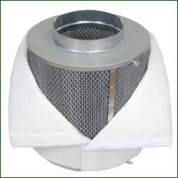 CarbonActive Aktivkohlefilter ProLine 1500 m³/h, ø 430 mm, H = 420 mm, Anschlus