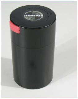 Tightvac Solid, luftdichte Aufbewahrungsdose, schwarz, 0,29L, ø 7,5cm, H= 9,5cm