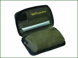 Rolling Kit, Obermaterial aus 100 % Hanf, Reißverschluss, oliv, 13,5 x 9 x 2 cm