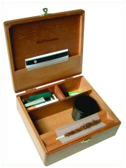 The Original Roll Tray, Rotbuche, mit Klappdeckel, 18,5 x 17 x 6 cm