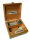 The Original Roll Tray, Rotbuche, mit Klappdeckel und Schloss, 23 x 21,5 x 7,5