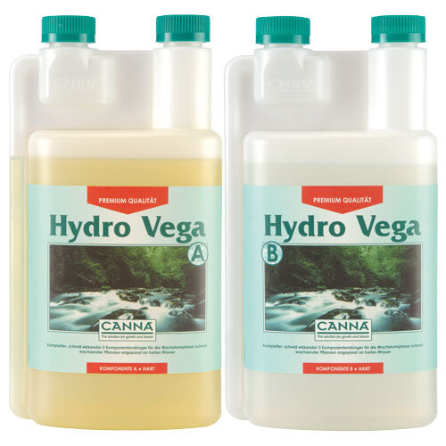 CANNA Hydro Vega A und B, Wachstumsdünger, je 1 L (hartes Wasser)
