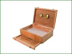 Humidor 00BOX, 32 x 24,5 x 10,6 cm, Zedernholz, inkl. Bodennetz, Hygrometer