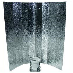 Hammerschlag-Reflektor glänzend, 10-flächig, 47x 47cm, montiert, Bügel, Fassung