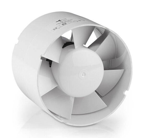 Ventilution Axiallüfter, 185 m³/h, für 125 mm Rohr, gerader Anschluss
