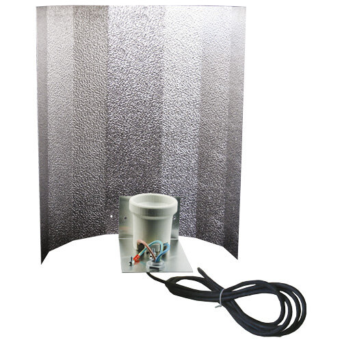 Reflektorkappe, Stucco, klein, 40 x 50 cm, montiert, Bügel, Fassung, 4 m Kabel