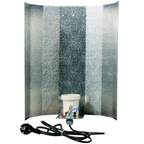 Stucco-Reflektor klein, 40x50 cm, montiert, Bügel verstärkt, Fassung, etc.