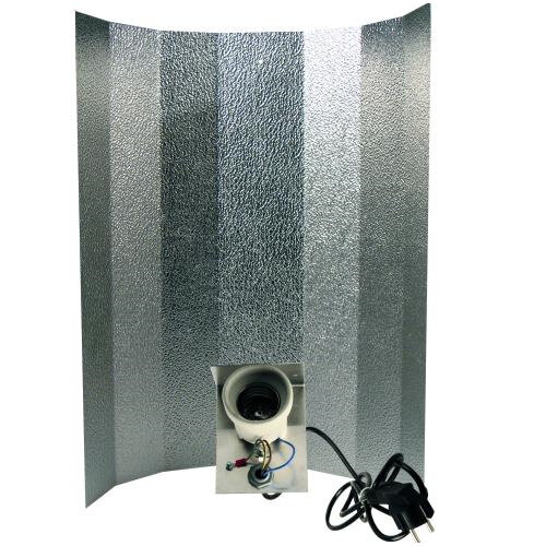 Stucco-Reflektor groß, 50x50 cm, montiert, Bügel verstärkt, Fassung, etc.