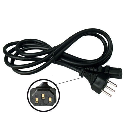 Netzkabel mit IEC-Connector, weiblich, CH-Stecker, ø 1,5 mm, 2 m