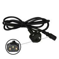 Netzkabel mit IEC-Connector, weiblich, UK-Stecker,...