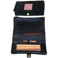 Original Kavatza Tasche Wildleder schwarz, 230 x 160 mm