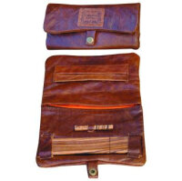 Original Kavatza Tasche Glattleder braun, 230 x 160 mm