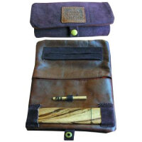 Original Kavatza Tasche Wildleder braun, 230 x 160 mm