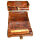 Original Kavatza Tasche "Ethnic", Glattleder braun 230 x 160 mm