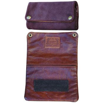 Original Kavatza Tabaktasche Wildleder braun, 230 x 155 mm