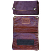 Original Kavatza Tabaktasche Wildleder braun, 230 x 155 mm