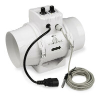 Ventilution Mixed In-Line, mit Klimaregler, 220/280 m³/h, 125 mm, IEC-Connector