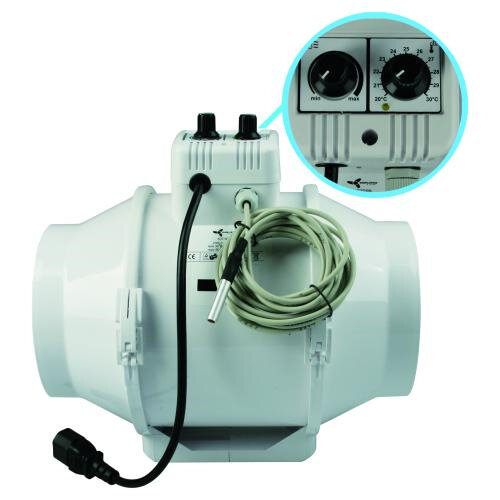 Ventilution Mixed In-Line, mit Klimaregler, 467/552 m³/h, 150 mm, IEC-Connector