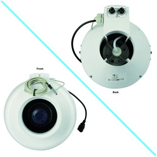 Ventilution Rohrventilator, mit Klimaregler, 460 m³/h, 150 mm, IEC-Connector