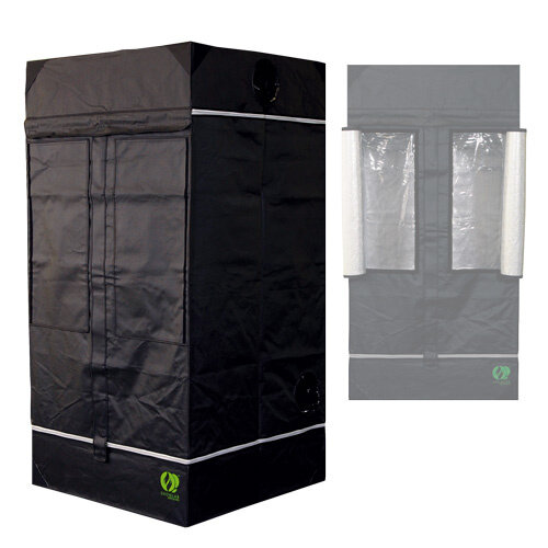 GrowLab 100, aufgebaut 100 x 100 x 200 cm, Versandkarton 114 x 38 x 10,5 cm