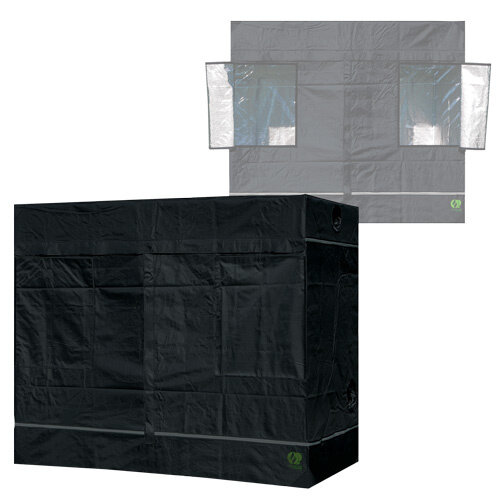 GrowLab 120 L, aufgebaut 240 x 120 x 200 cm, Versandkarton 123 x 37 x 17 cm