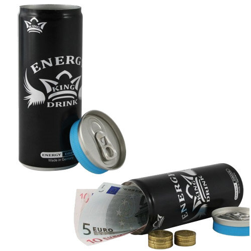 Dosensafe, Motiv Energydrink King Energy, H = 13 cm, ø 6 cm