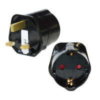 Adapter Schutzkontakt EU / UK, max. Belastbarkeit: 13 A,...