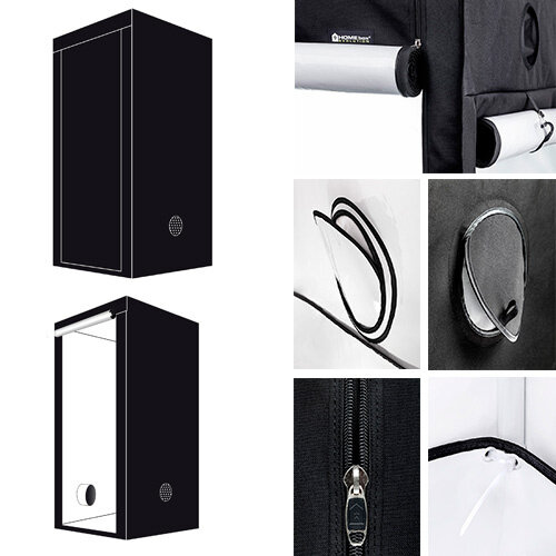 HOMEbox Evolution Q 80, aufgebaut 80cm x 80cm x 160cm
