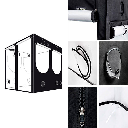 HOMEbox Evolution Q 200, aufgebaut 200cm x 200cm x 200cm (2 Versandkartons)