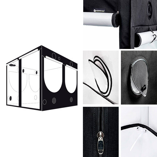 HOMEbox Evolution Q 240, aufgebaut 240cm x 240cm x 200cm (2 Versandkartons)