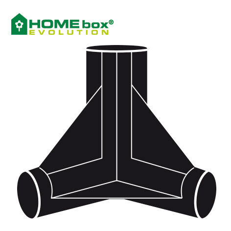 3-Wege-Eckverbinder für HOMEbox Evolution, 4 Stk./ Packung