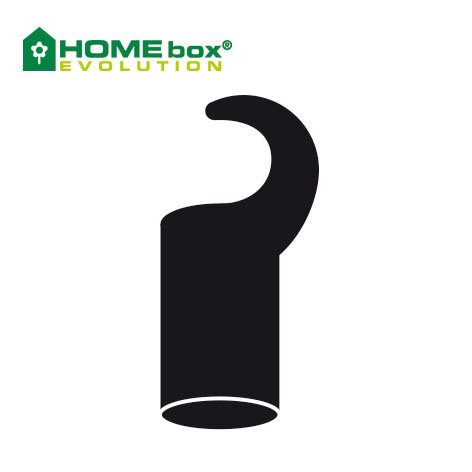 HOMEbox Plastikhaken, kurz, 4 Stk. für 22mm Poles