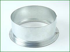 Anschluss, Metall, für ø 125 mm / 55 mm Anschlusslänge