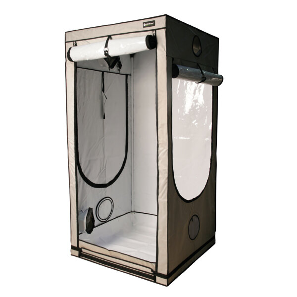 HOMEbox Ambient Q 100, aufgebaut 100cm x 100cm x 200cm