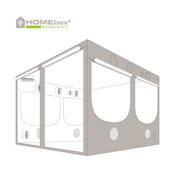 HOMEbox Ambient Q 300, aufgebaut 300cm x 300cm x 200cm (2 Versandkartons)